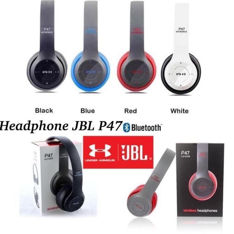 BIG SALE HOT SALE HEADPHONE BANDO BLUETOOTH P47 WIRELESS HEADSET HANDSFREE MUSIK BASS STEREO