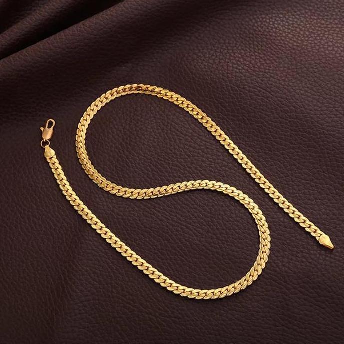 Bisainstan- Kalung Rantai Baja Pria / Kalung Rantai Pria Anti Karat Dan Luntur / Kalung Pria Keren