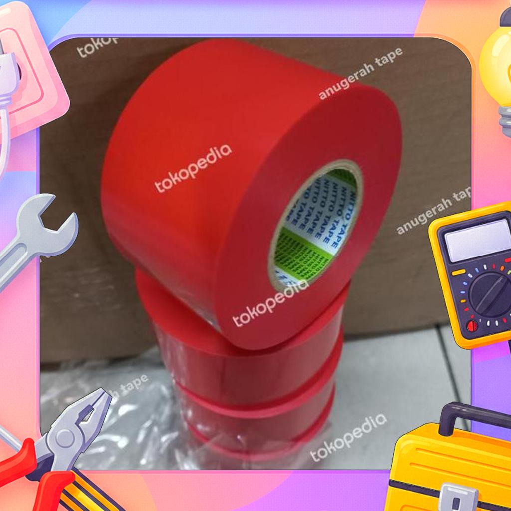 Lakban Kabel Listrik Nitto 21 5Cm X 20 Merah