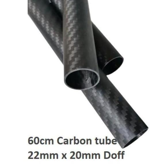 60cm Carbon Tube Pipa Karbon Diameter OD 22mm ID 20mm 3K 22x20mm dof Kode 1172