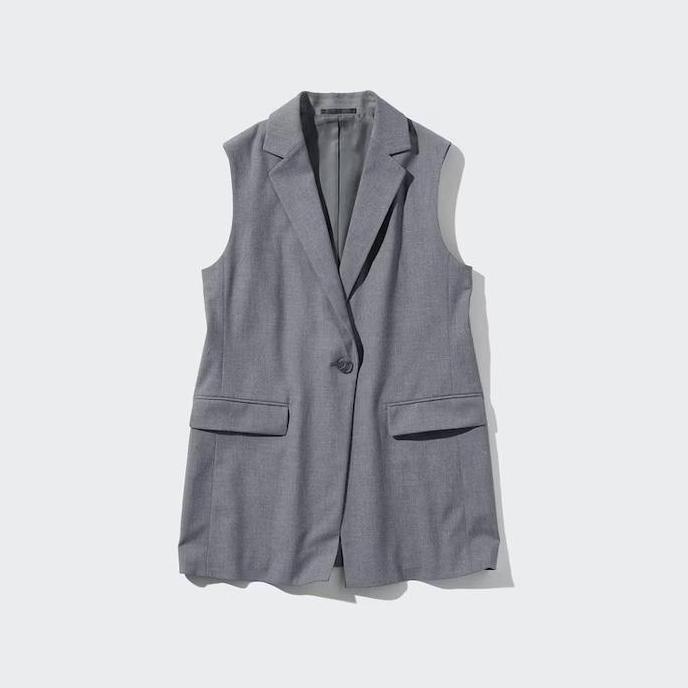 Women  Jaket Tanpa Lengan (Set Up) Vest Rompi Wanita UNIQLO JASTIP