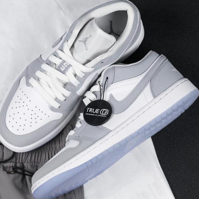Nike Air Jordan 1 Low Wolf Grey (W) 100% Orinal