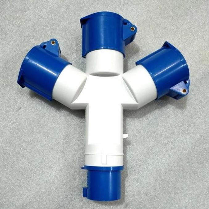 Industrial Plug & Socket 3 Pin 32A 3 Cabang Cee 1023 3Pin 32A