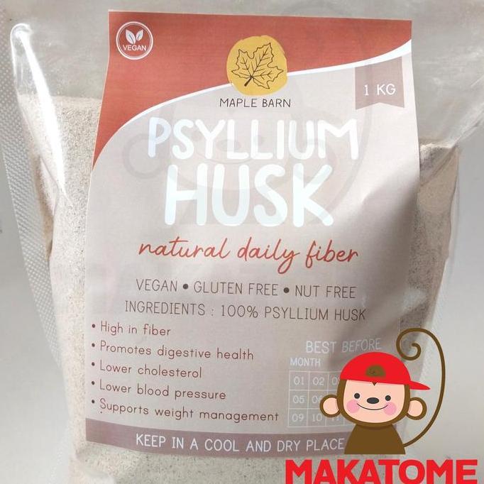 Sale Psyllium Husk Powder Maple Barn 1 Kg 1000 Gr Diet Serat Alami Fibre