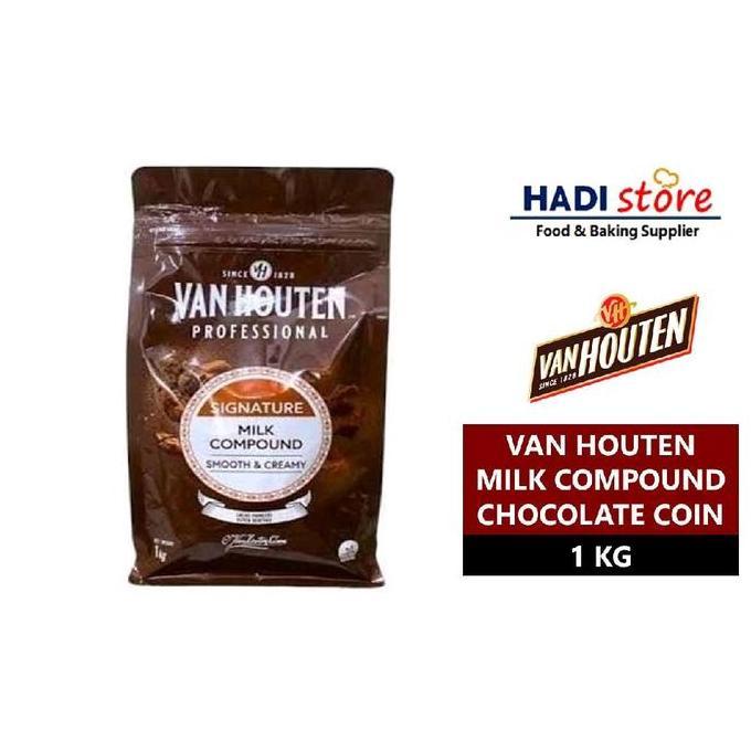 Murah Van Houten Coklat Chocolate Compound Coin - Milk