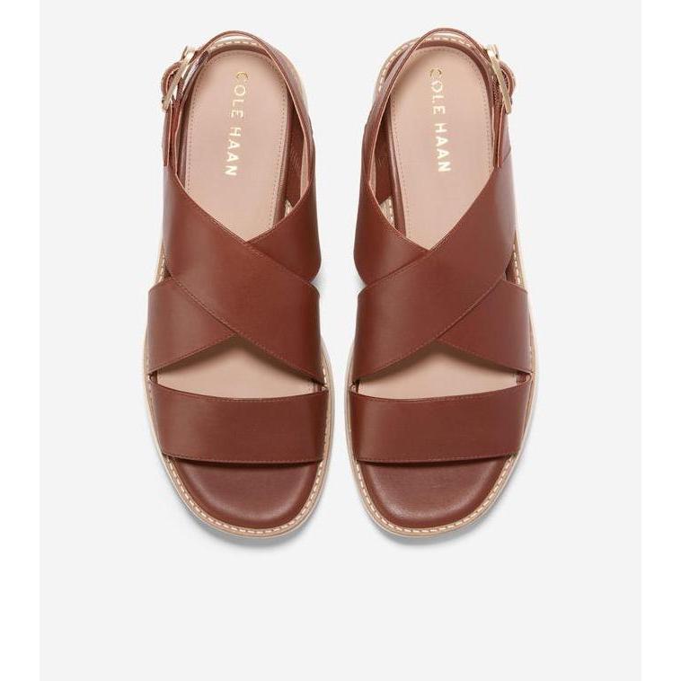 Cole Haan Women Orinalgrand Platform Sandal - Sepatu Wanita (Brown)