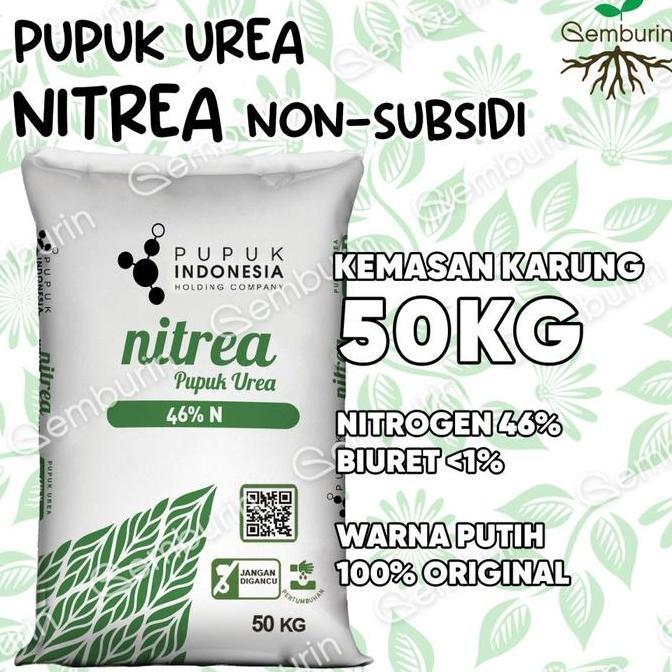 Pupuk Urea Nitrea KARUNG 50KG ASLI PABRIK Non-Subsidi / Nitrogen 46% Pupuk Kujang / Asli Original Mu