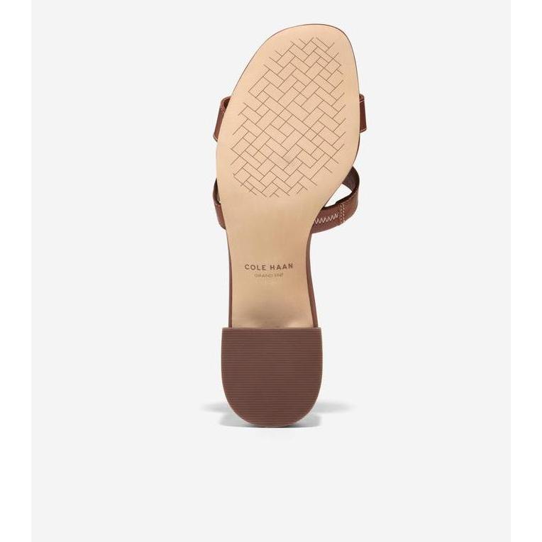 Cole Haan Women Chrisee Block Heel Sandal - Sepatu Wanita (Brown)