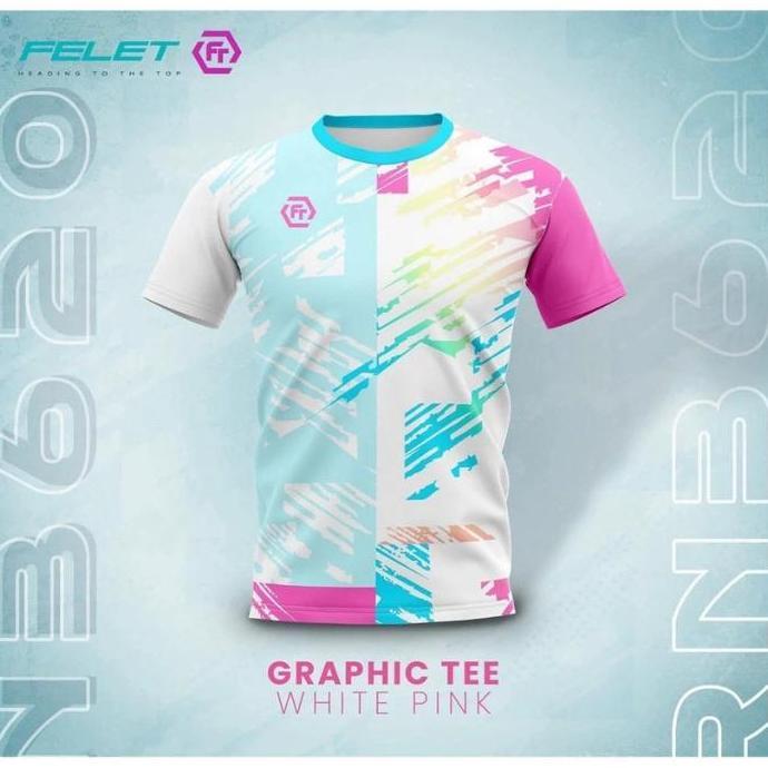 FELET RN 3620 Graphic Badminton Tshirt - Kaos Badminton Original Felet