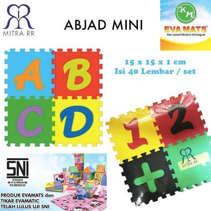 MitraRR Karpet Puzzle Alas Lantai Evamat /Evamats ANGKA ABJAD MINI