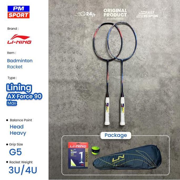 HARGA DISC - Raket Badminton / Bulutangkis Lining AX Force 90 Max