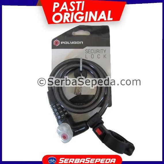 Promo Kunci Sepeda Polygon With Key Number & Light Diskon