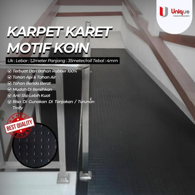 Karpet Karet Motif Koin meteran Dan Roll