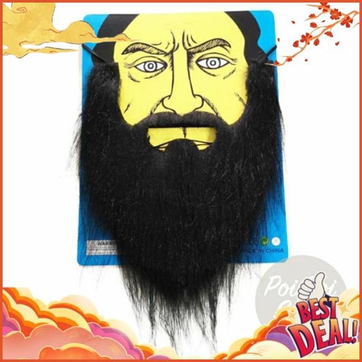 FLASH SALE Kumis Jenggot Brewok Palsu Warna Hitam/Pirang/Putih
