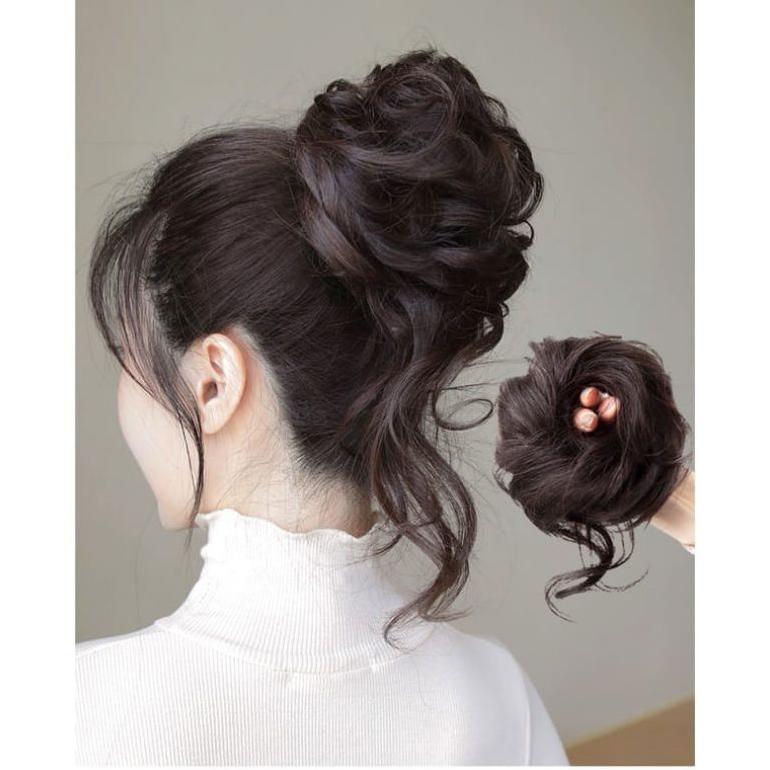 BestNew- IKAT RAMBUT MODEL WIG SANGGUL CEPOL MESSY CURLY HAIR KOREAN STYLE RAMBUT PALSU KERITING ELE