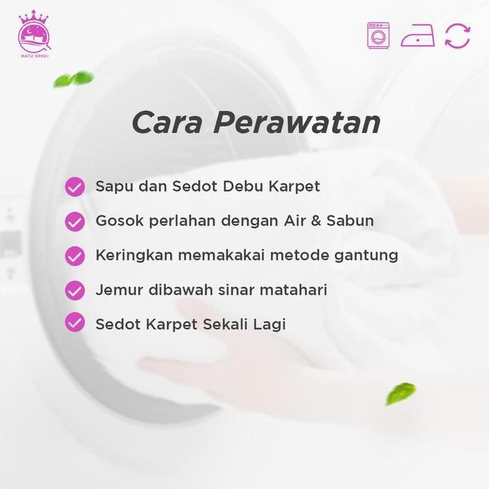 RATU - Karpet Lantai Malaysia Karpet Busa Bulu Microfiber 140 X 195CM Anti Slip Ambalan Lantai Mewah