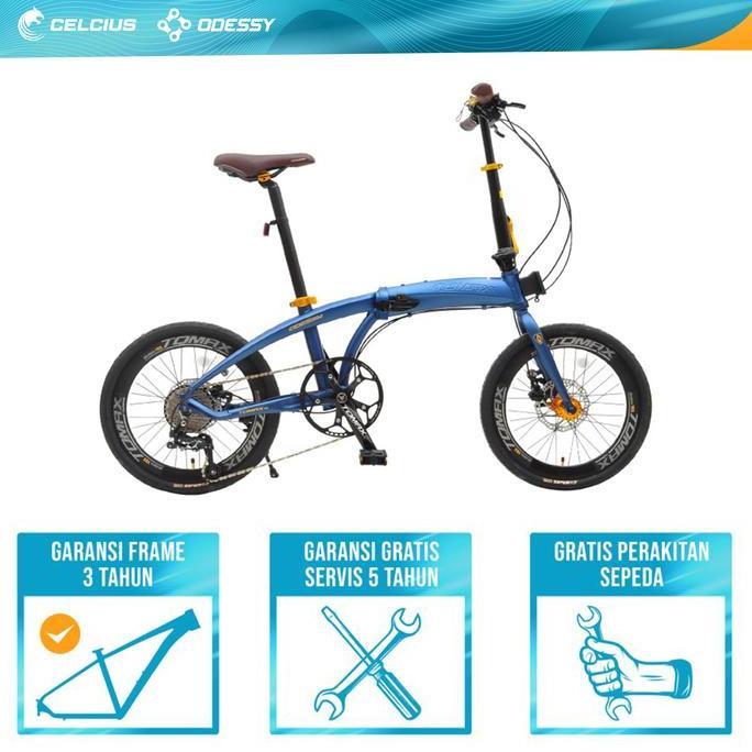Terlaris Sepeda Lipat Odessy Tomax Frame Alloy 2O" - 10 Speed