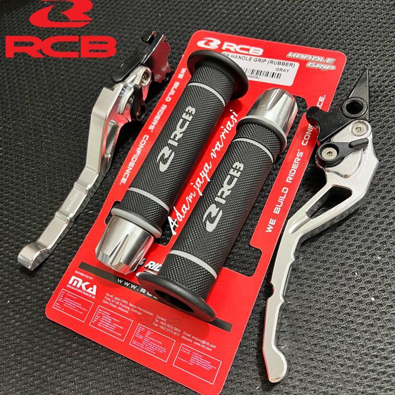 RCB Original Handgrip HG55 + Jalu Stang CNC + Handle Rem Stelan CNC / Nmax Aerox Lexi Freego Vario B