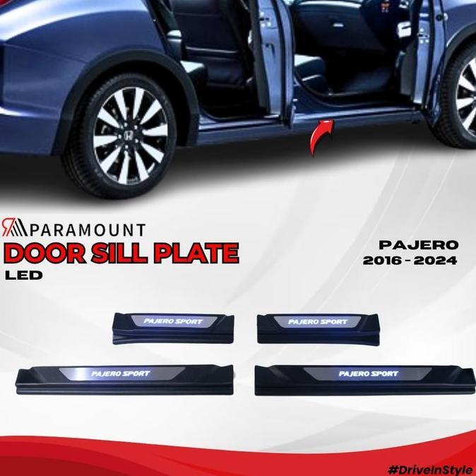 Door Sill Plate Led Mitsubishi Pajero 2016 - 2024 / Injakan Kaki Pintu Mobil - Paramount Auto Termur