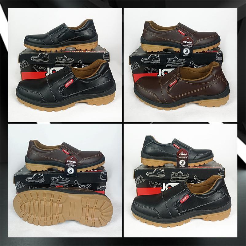 Sepatu Slip On Pantofel Kulit Pria Dewasa Tanpa Tali A08