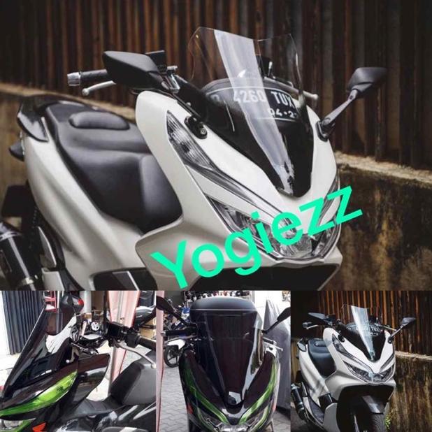 Winshield pcx evo winshield pcx evo visor wind shield pcx lokal led 2018  carbon windshield sectbill