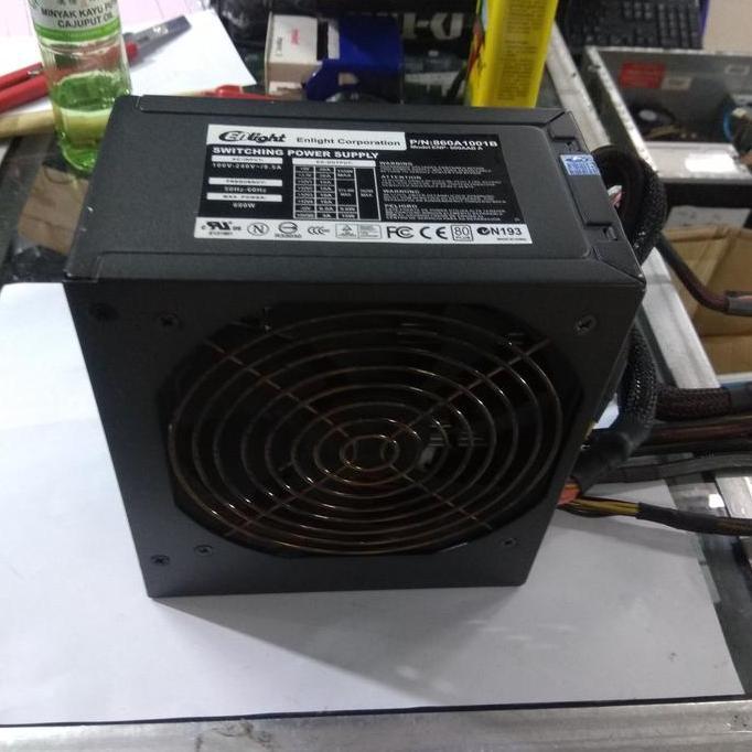 promo power supply 600w gaming merk enlight psu pure 600 watt 80plus terlaris