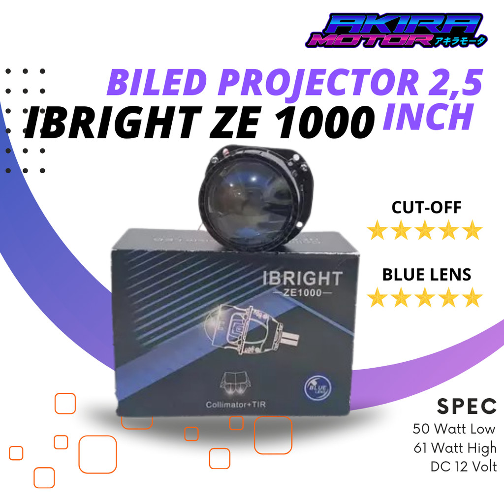IBRIGHT ZE 1000 - Biled 2.5inc Blue Lens