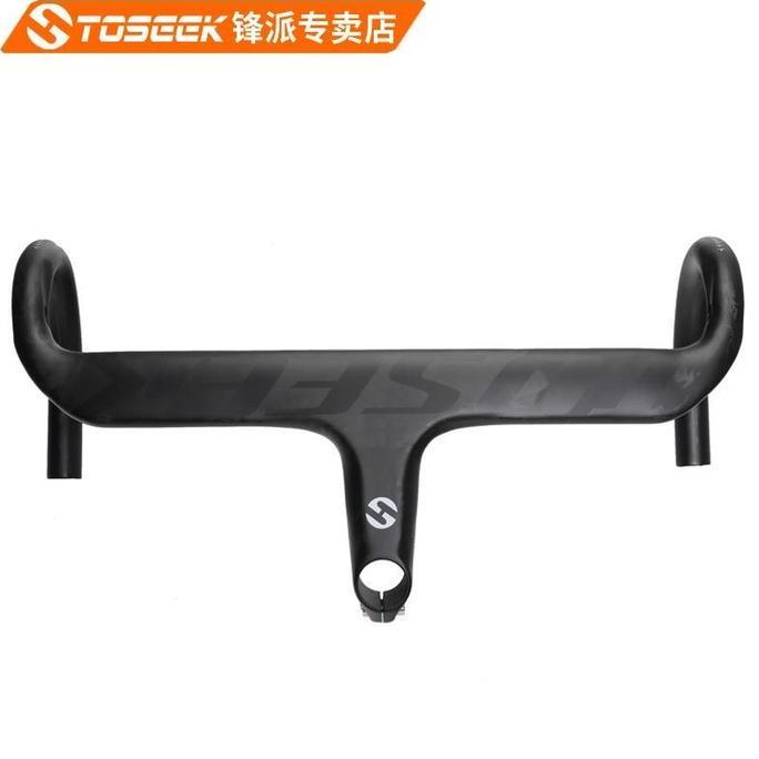 Promo Handlebar TOSEEK Integrated Carbon Dropbar Stang Roadbike Diskon