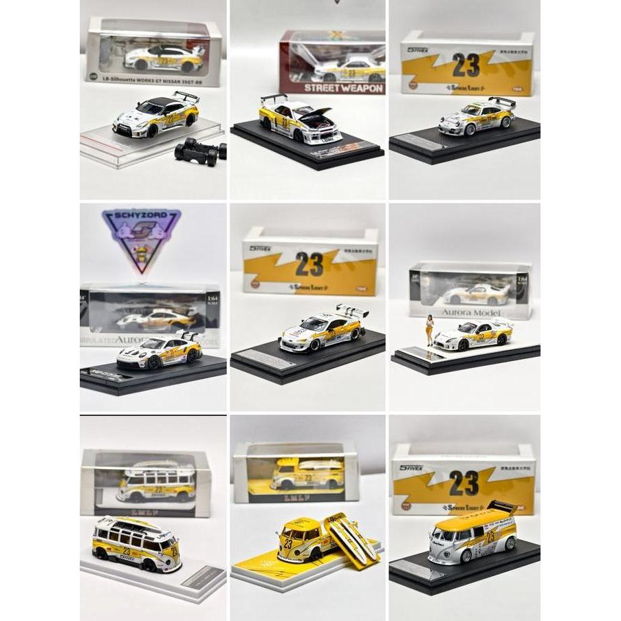 Time Micro X Aurora Model Nissan Porsche Toyota Vw T1 Rwb Gt3 Rs Rx-7 Pandem Rocket Bunny Lbwk Gtr E