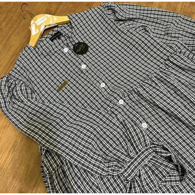 GAMIS CRINGKEL MOTIF KOTAK - KOTAK JUMBO FULL KANCING AKTIF SAMPAI BAWA MUSLIM WANITA GAUN PESTA KON