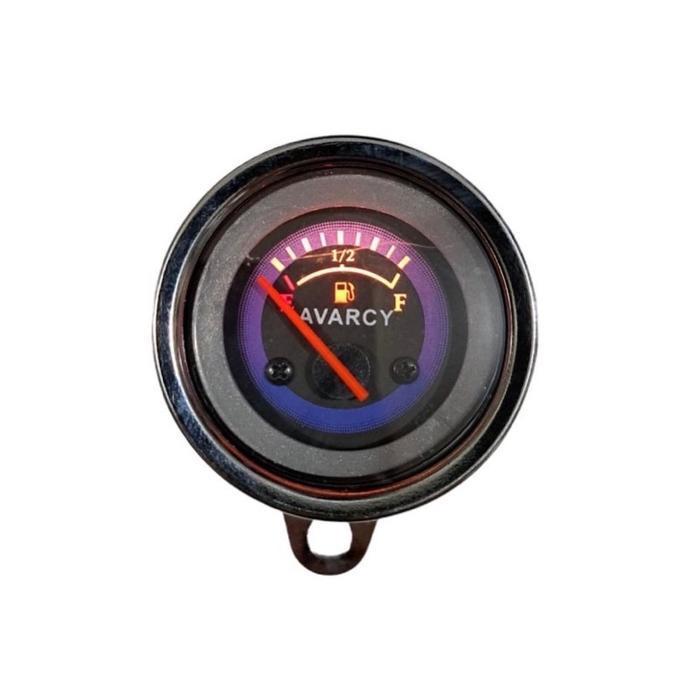 Rpm Digital Plus Amper Bensin Led Model Bulat Chrome Krum Indikator Fuel Meter Classic Universal Mot