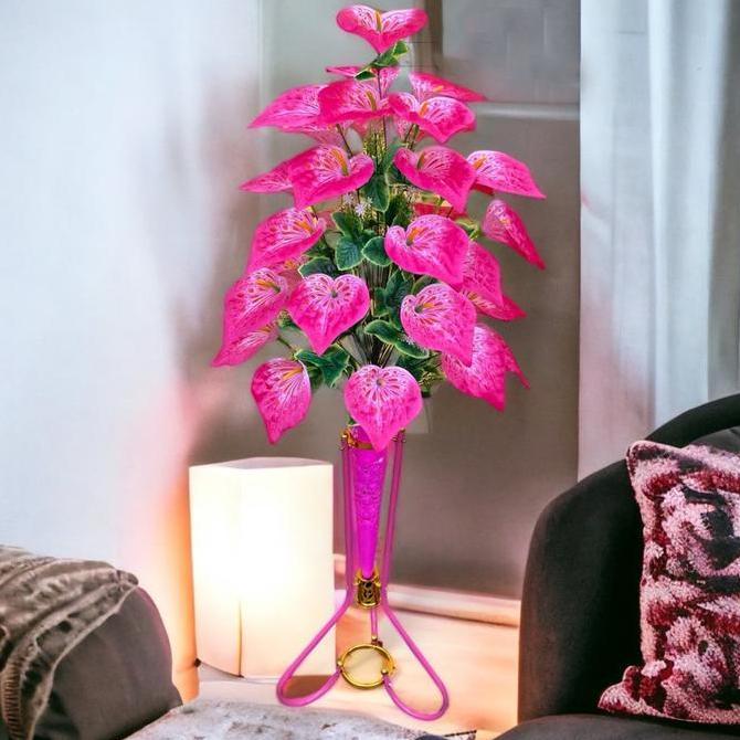 Lansungkirim- Rangkaian Bunga Anthurium/Calla Lily/Calla Lilly Artificial 18 Kuntum/Bunga Artificial