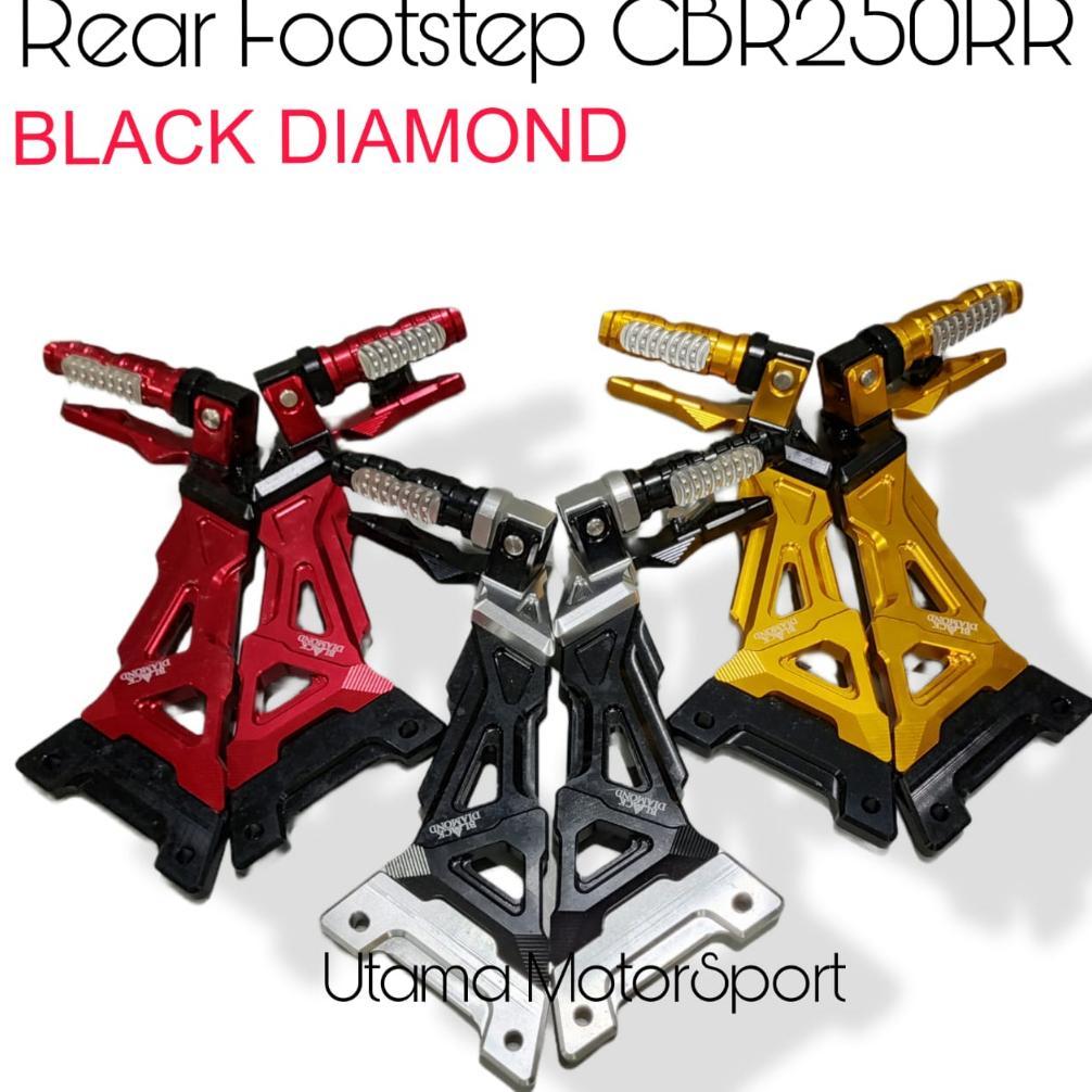 Footstep Set Belakang CBR250RR / CBR 250 / CB 250 Black Diamond Best Quality