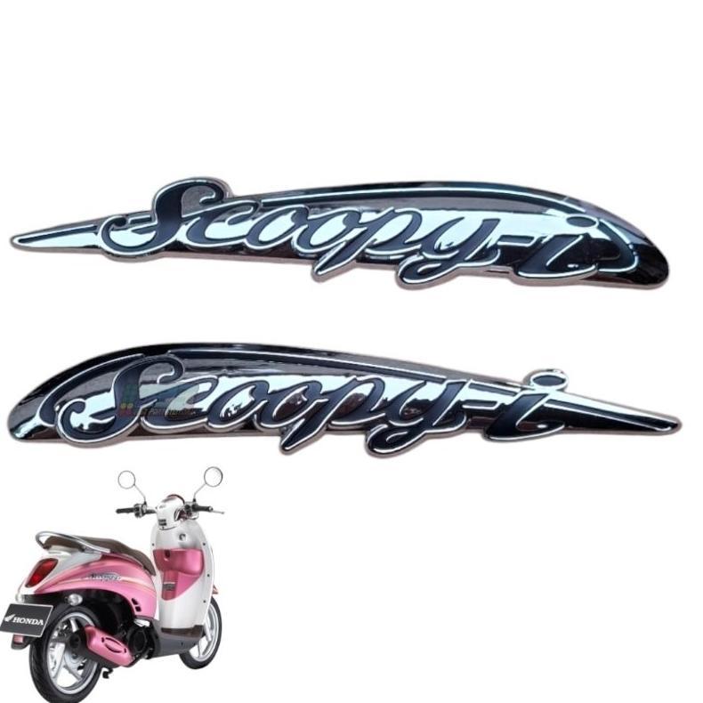 logo emblem body scoopy karbu scoopy i kanan kiri set berkualitas
