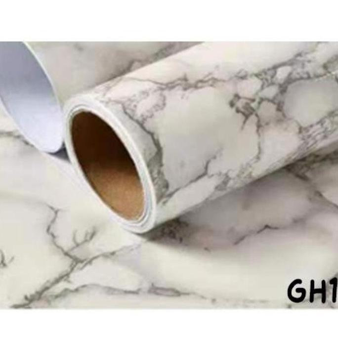Wallpaper Stiker Dinding Wallsticker PVC Anti Air Motif Keramik Marmer