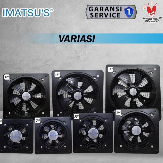 Brrrr- Exhaust Fan Besi In Out 12 Inch Wall Air Duct Booster Fan 12" Kipas Hexos Dinding 2 Arah / Ke