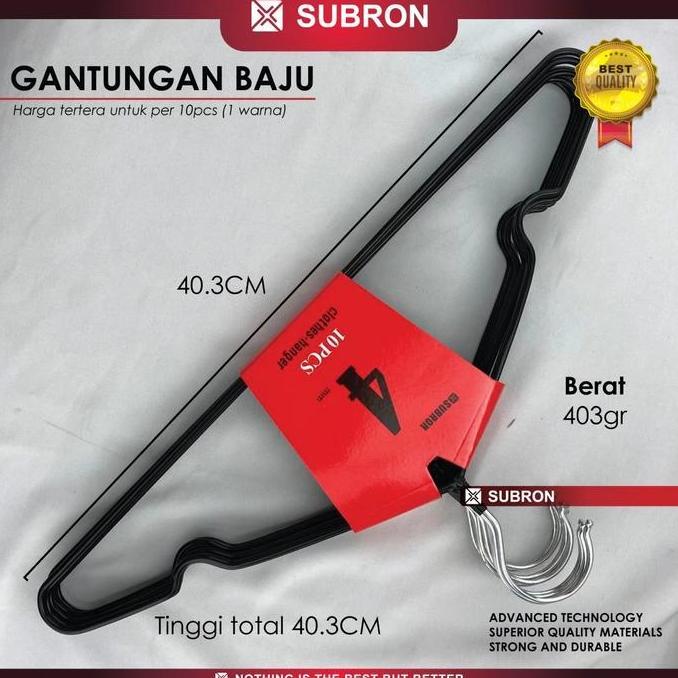 New- Hanger Gantungan Baju Stainless Tebal 3Mm - Subron