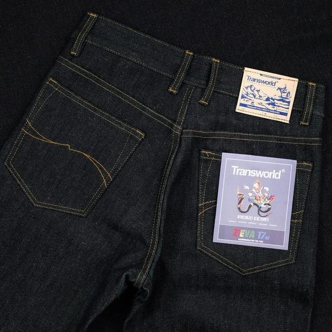 Mntp- Transworld Celana Denim Selvedge 17 Oz Accent Zieva Deep Indigo