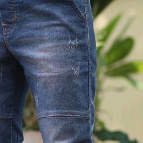 Jeans Joger Pria SUPER JUMBO - Jeans Pinggang Karet Retro