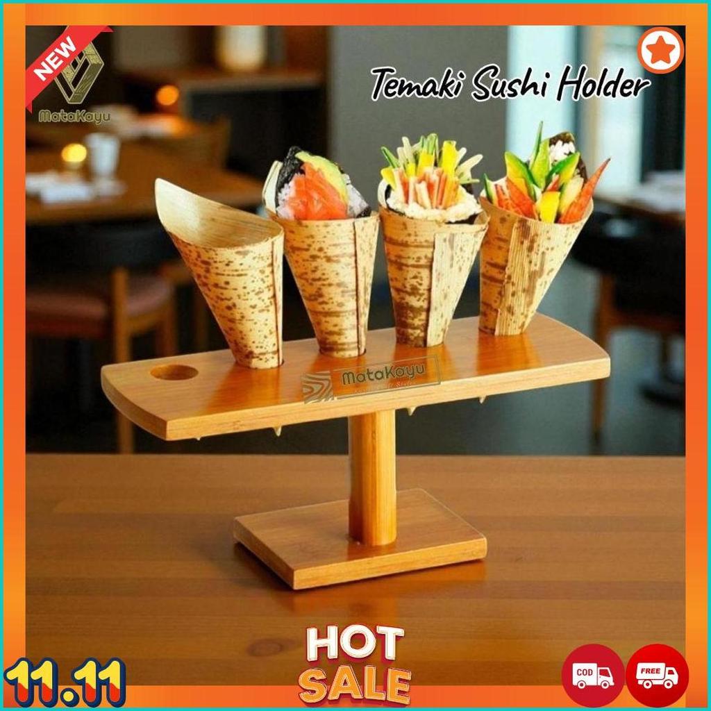 Th-02 Temaki Sushi Holder Tempat Sushi Roll Rak Sushi Cone Es Krim Cone [M1]
