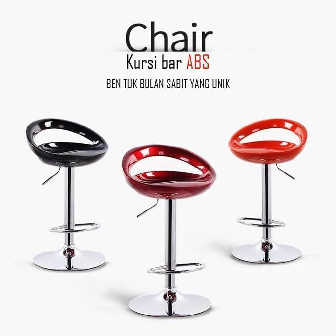 Newcap- Kursi Bar Hidrolik Kursi Cafe Besi Furniture Model Dudukan Bulat Premium Dengan Sandaran Cha