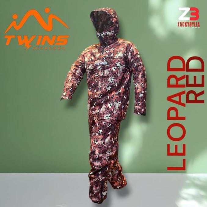 New- Jas Hujan Saku Kangguru V2 Twins19 Twins Nineteen Setelan Jaket Celana Pria Wanita Kantong Kang