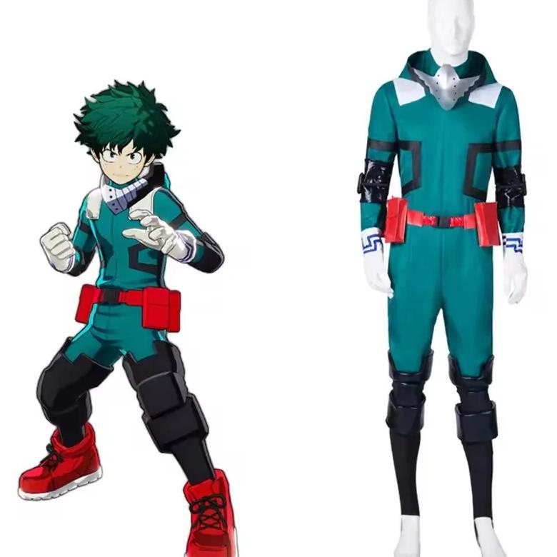 My Hero Academia Izuku Midoriya Cosplay Costume Boku No Hero Academia Deku Batting Suit Green Men's 