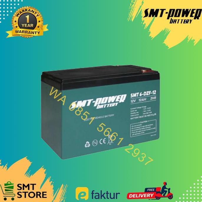 Baterai Kering Sepeda Listrik / Baterry Sepeda Listrik SMT 6DZM-12AH