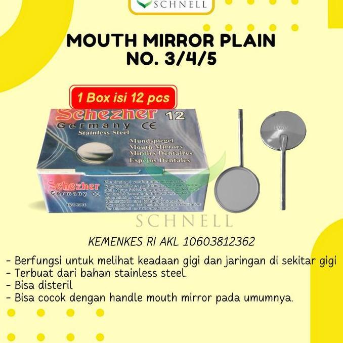 promo Mouth Mirror / Kaca Mulut Plain (12 pcs per box) Hrg per box terlaris