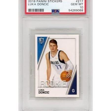BEST SELLER Graded 2018-19 Panini Stickers Luka Doncic #217 Rookie RC Basketball Card PSA 10 Gem