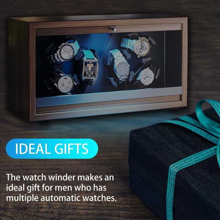 Kotak Jam Tangan Putar Otomatis Watch Winder LED Display Box