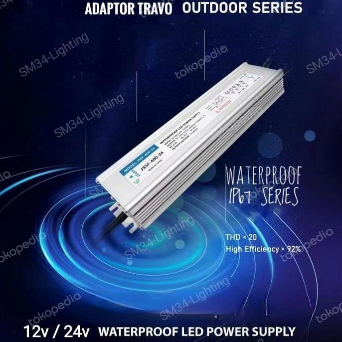 Promo Travo 24Volt Waterproof IP67 100w 200watt DC24volt Travo Kolam 24V Diskon