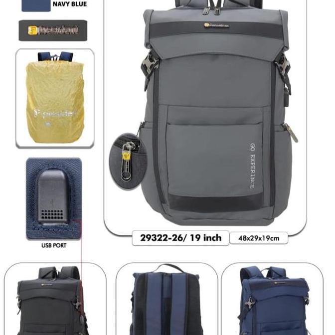 [ PROMO PRESIDENT ] RANSEL PRESIDENT USB 29322-26 / 19 INCH / TAS LAPTOP PRESIDENT ORIGINAL 100% / B