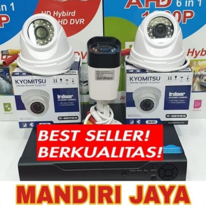 PAKET CCTV 4CH 3KAMERA HDD 500GB LENGKAP Promo